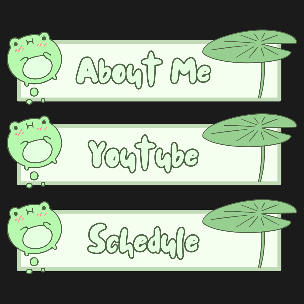 [FREE] Cute Frog Twitch Panels